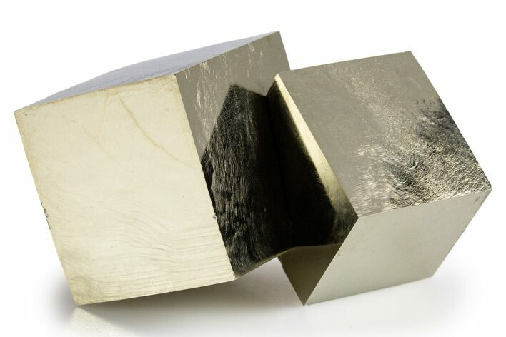 Shiny, Natural Pyrite Cube Cluster - Navajun, Spain #322132